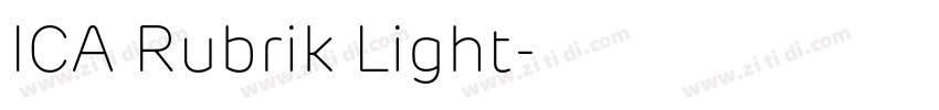 ICA Rubrik Light字体转换